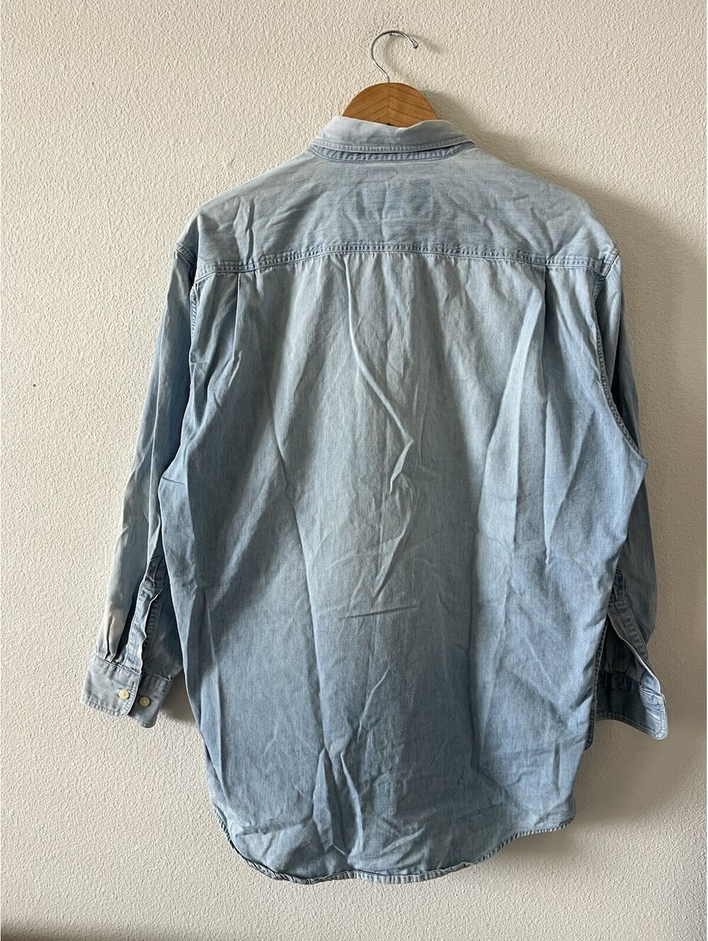 Vintage Chaps Ralph Lauren Denim Button Down Shirt 16 32/33 - Picture 4 of 5